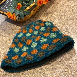 Rising Tide Nepal Wool Knit Hat Fleece Lined Winter